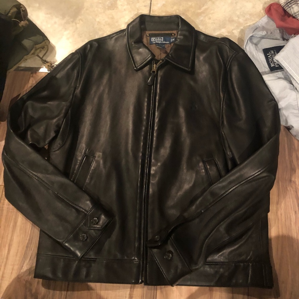 Real leather jacket polo by Ralph Lauren